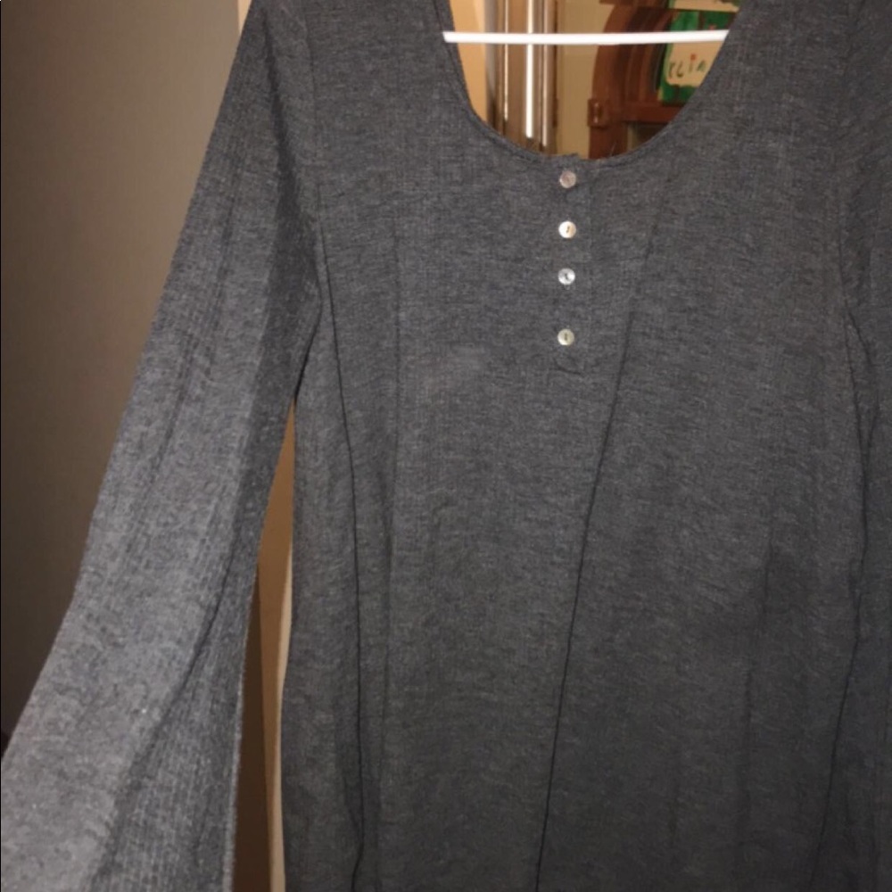 Navy Blue Bell bottom sleeved shirt